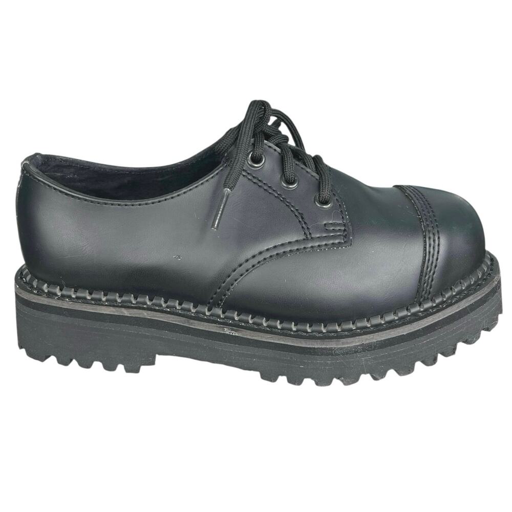Demonia Unisex Riot 03 Steel Toe Platform Oxfords Size US M 6 W 8